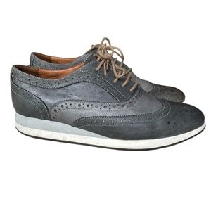 La Canadienne Women’s Gray Leather Oxford Sneakers Size 37